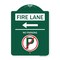 Signmission Fire Lane No Parking W/ No Parking & Left Arrow Heavy-Gauge Alum Sign, 18" x 24", GW-1824-24012 A-DES-GW-1824-24012 - alternate 1